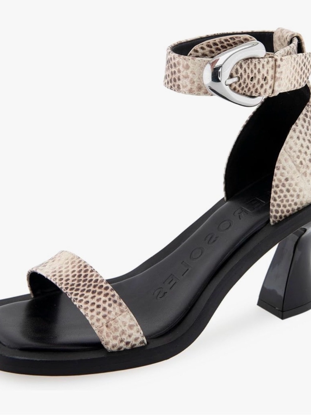 Aerosoles Calico Roccia Snake Print Leather Heel Sandal 8M *NIB*